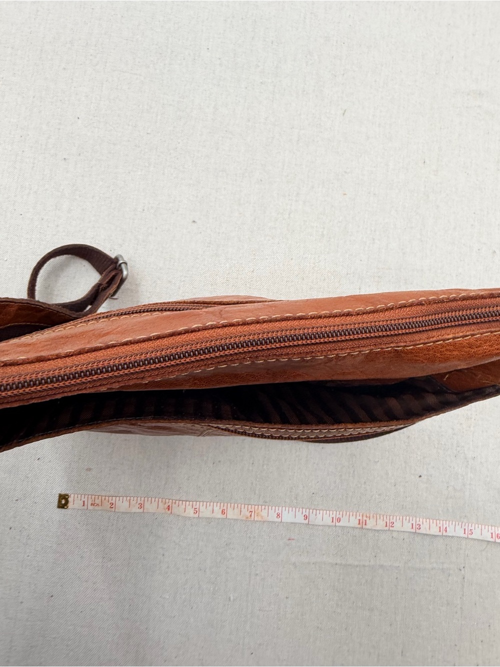 Jack Georges Men's Brown Leather Crossbody Shoulder Bag - Picture 7 of 8